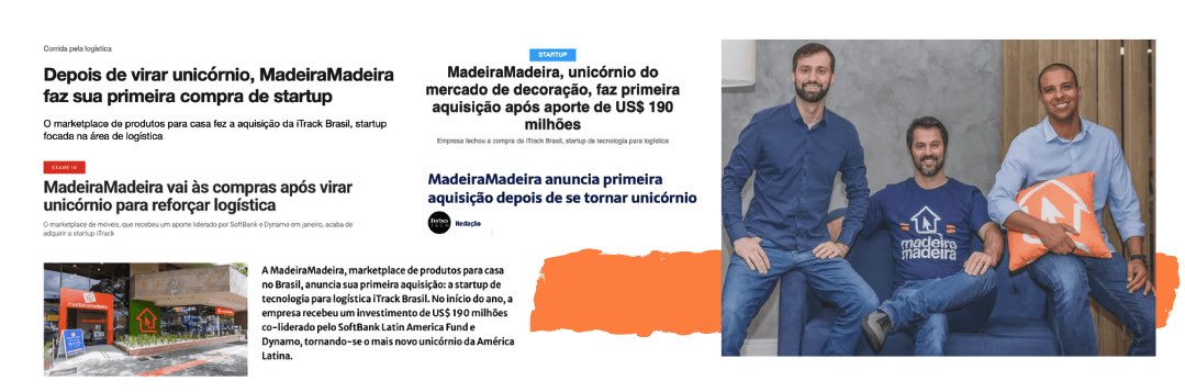 Marcelo Scandian, Daniel Scandian (CEO) e Robson Privado (COO), fundadores do MadeiraMadeira (Foto: Divulgação)